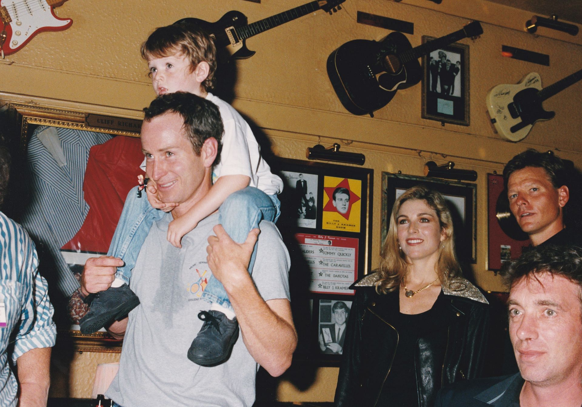 John McEnroe with son Kevin and ex-wife Tatum - Image Source: Getty